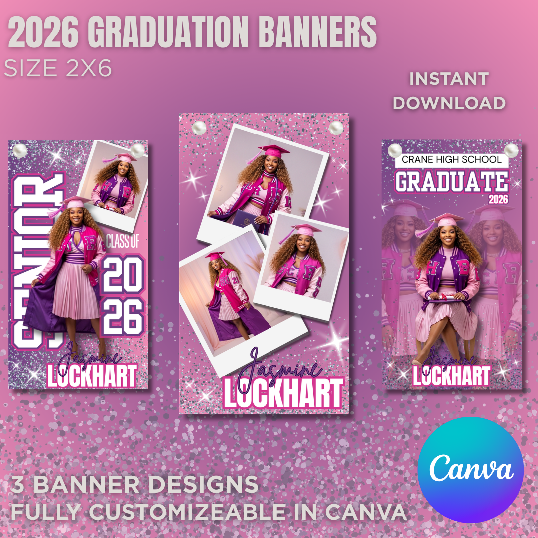 Graduation Banner Templates Instant Download