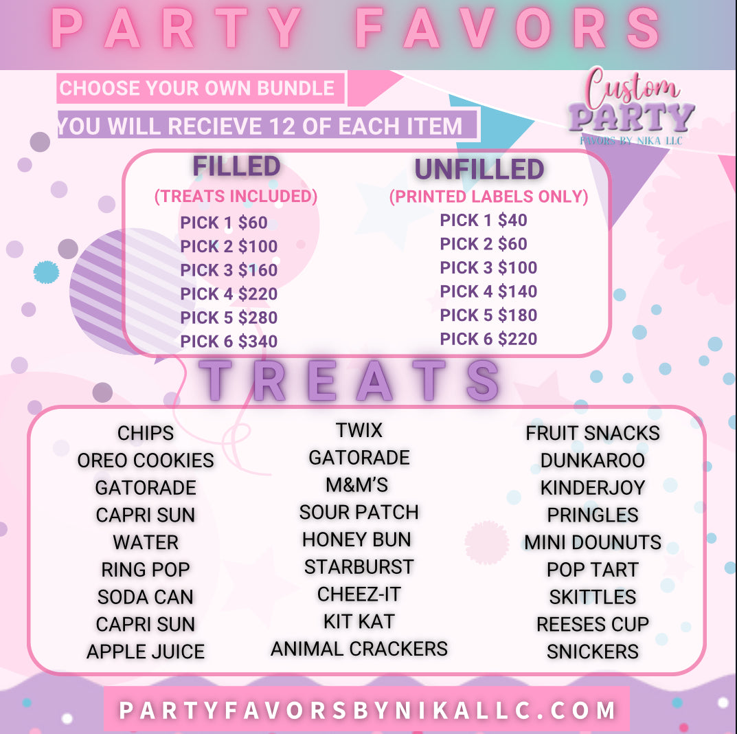 PARTY FAVORS (CREATE YOUR OWN BUNDLE)