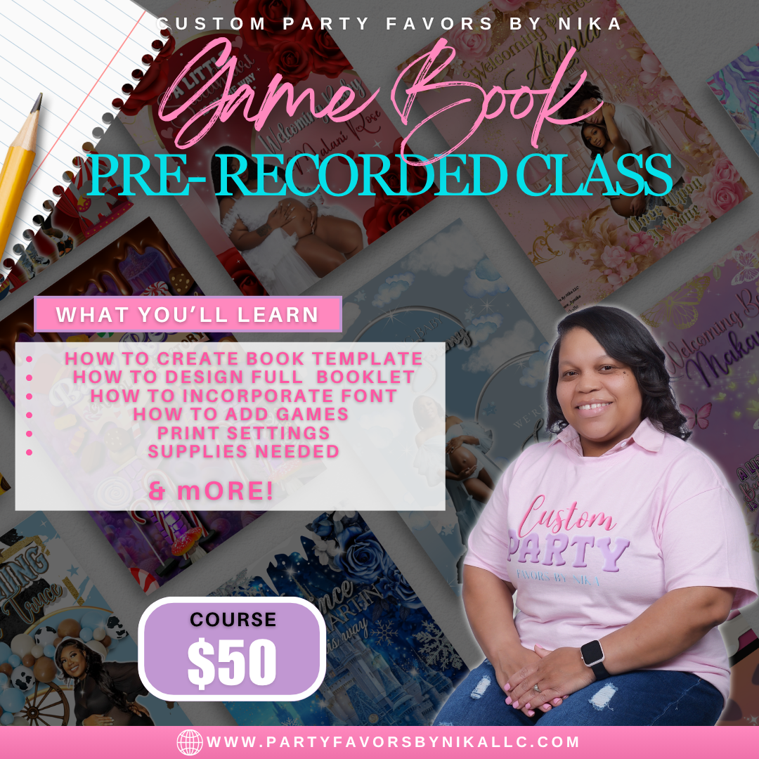 BABY SHOWER GAME BOOK CLASS