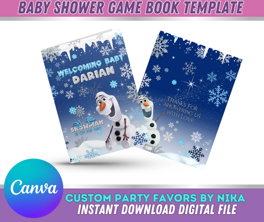 OLAF Game Book Template  (INSTANT DOWNLOAD)