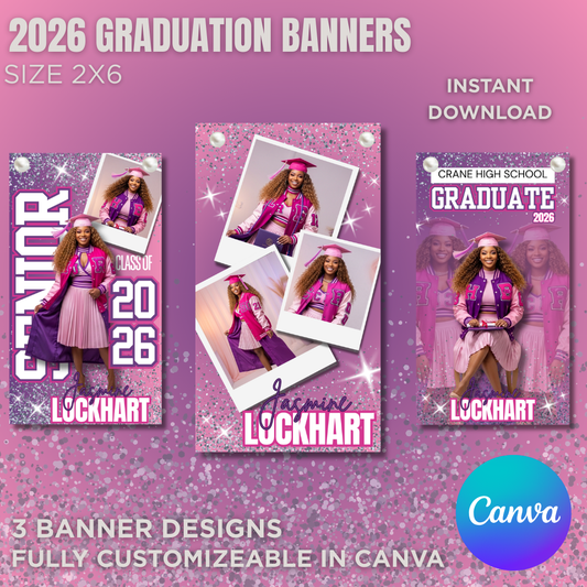 Graduation Banner Templates Instant Download