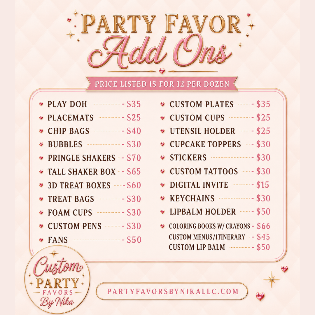 PARTY FAVOR PACKAGES