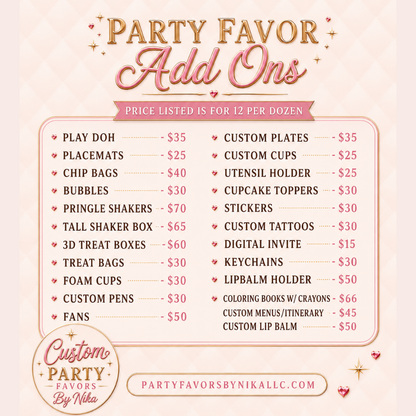 PARTY FAVOR PACKAGES