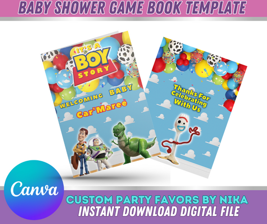 BOY STORY Game Book Template  FULLY EDITABLE(INSTANT DOWNLOAD)