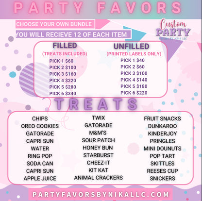 PARTY FAVORS (CREATE YOUR OWN BUNDLE)