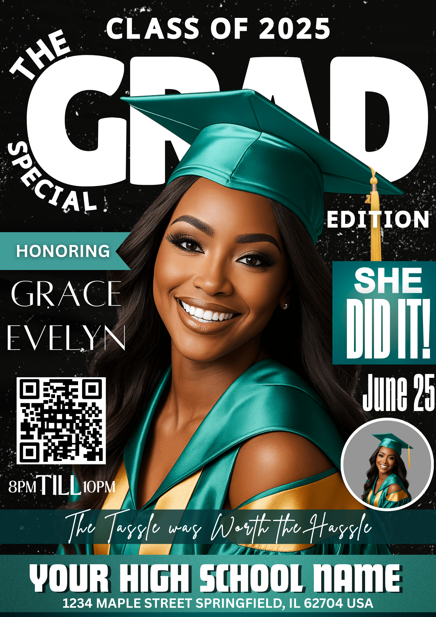 Grad Flyer Template Instant download