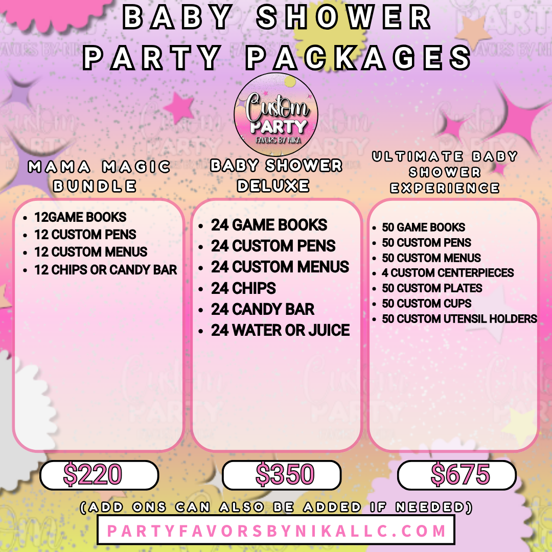 BABY SHOWER PARTY PACKAGES