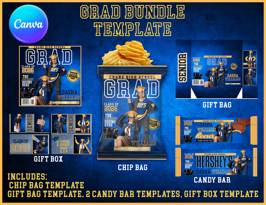 Grad Template Bundle Digital Download
