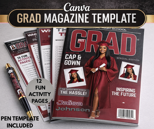Graduation Booklet Digital Template W/Pen Template