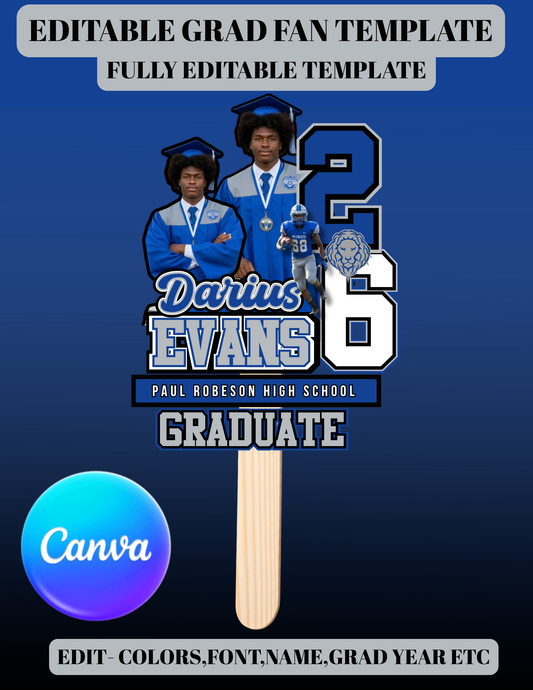 EDITABLE GRAD FAN TEMPLATE